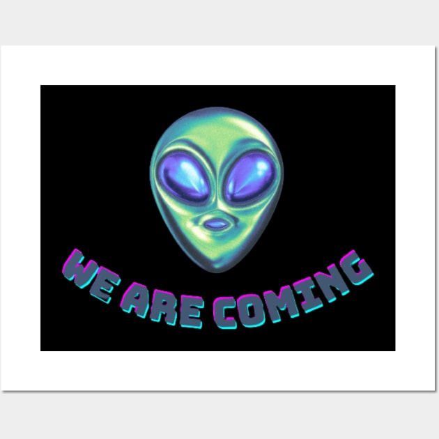 Alien invasion Wall Art by Designed-clothing